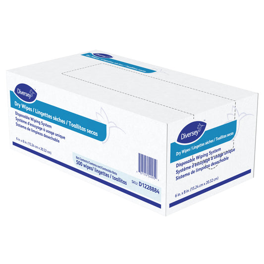 Dry Wipes Disposible Wiping System (6in x 8in) 500 wipes/box